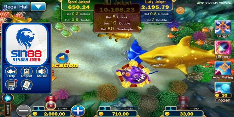 Jackpot fishing hình ảnh sắc nét giao diện vui nhộn